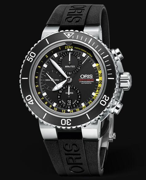 Review Oris Aquis Depth Gauge Chronograph 48mm 01 774 7708 4154-Set RS Replica Watch